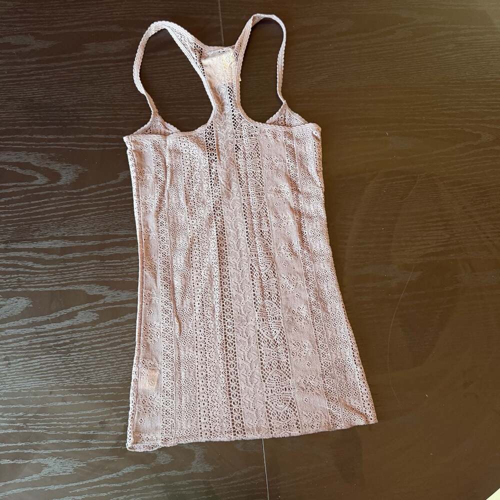 Intimately Free People Racerback Openwork Crochet Knit Tank Top - Picture 4 of 6